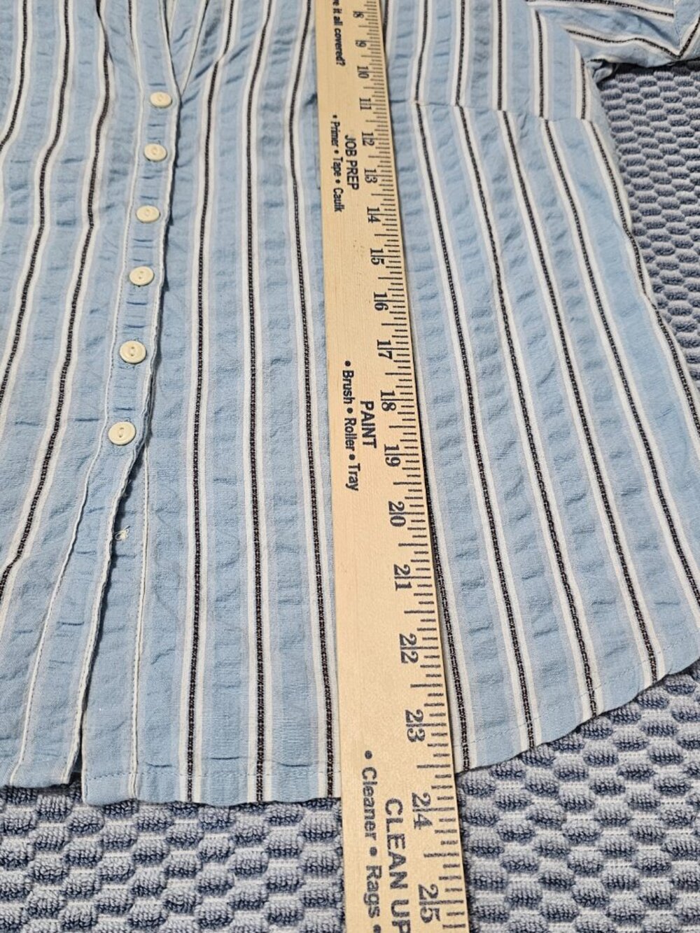 Columbia Sportswear Blue Black White Stripes Cotton Women's Top - Size Small NEW - Picture 7 of 7